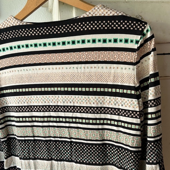 Diane Von Furstenberg | Women’s black/cream/multi geometric silk jersey dress 10 - Picture 8 of 12